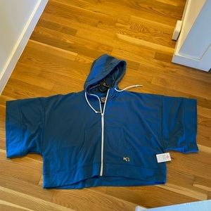 KARI TRAA Sweatshirt Zip-up Oversized Hoodie blue Sz M (Beatrice hoodie)